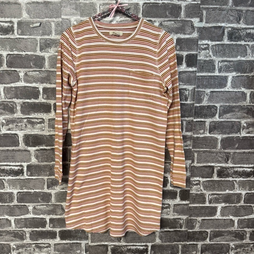 Madewell Striped Thermal Long Sleeve Sleep shirt
